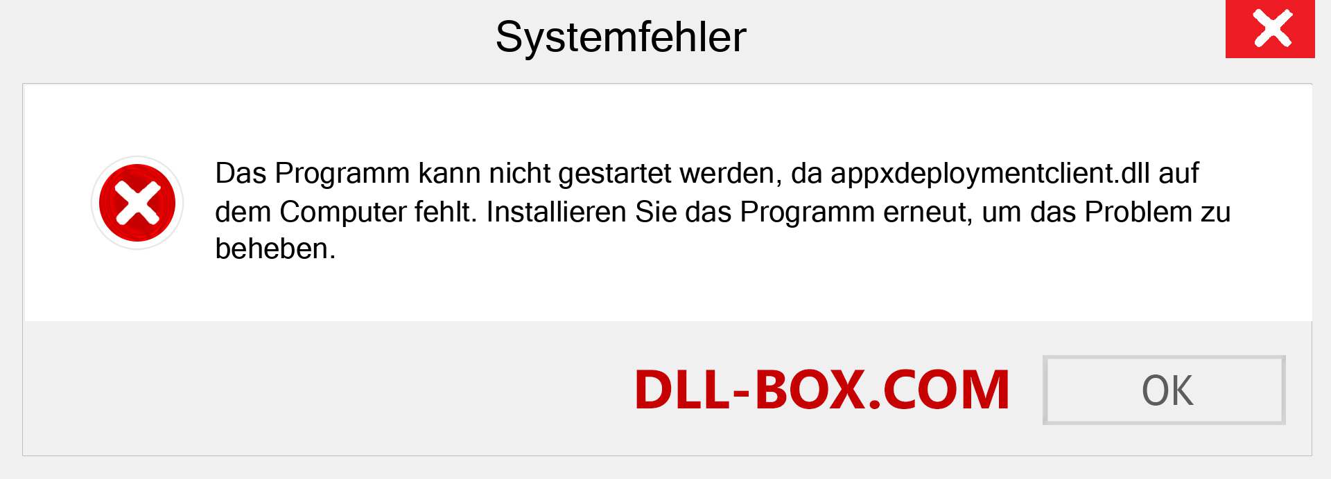 appxdeploymentclient.dll-Datei fehlt?. Download für Windows 7, 8, 10 - Fix appxdeploymentclient dll Missing Error unter Windows, Fotos, Bildern